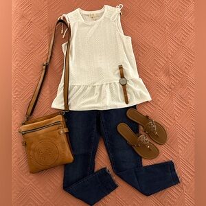 J.CREW 10” High Rise Skinny Button Fly Crop Jeans Size 28/6